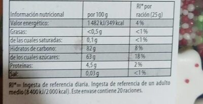 Party box Merry Mixmas nutrition facts table