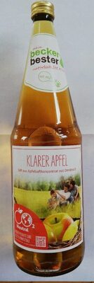 Klarer Apfelsaft front packaging