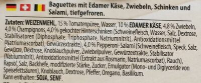 Baguette Speciale ingredients label