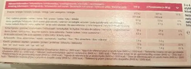 Piccolisima prosciutto nutrition facts table