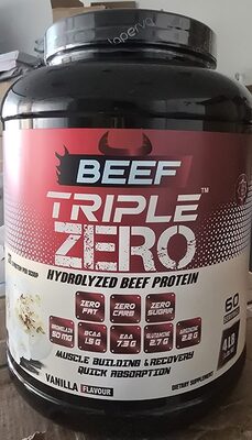 Vanilla Hydrolyzed Beef Protein front packaging