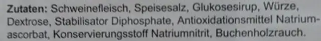 Regensburger Domschinken ingredients label