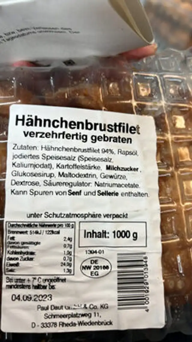 Unknown ingredients label