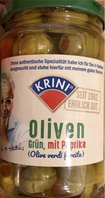 Oliven Grün, mot Paprika