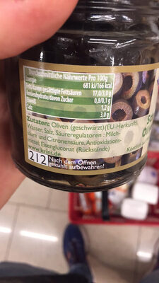 krini black olive rings ingredients label