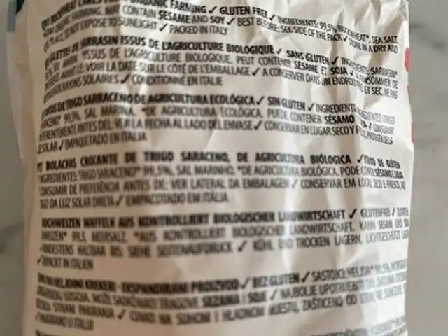 Fiorentini ingredients label