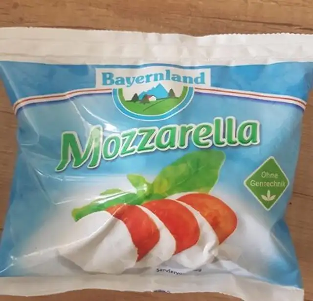 Mozzarella Bayernland front packaging