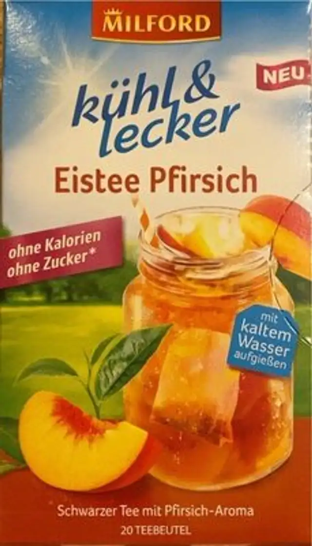 Kühl&lecker Eistee Pfirsich front packaging