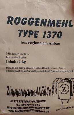 Roggenmehl type 1370