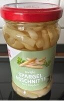 weiße Spargel Abschnitte