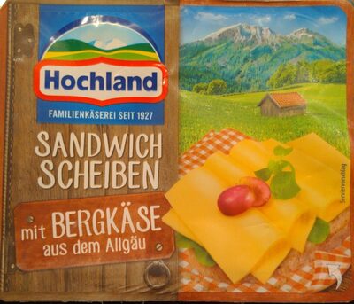 Sandwich Scheiben mit Bergkäse