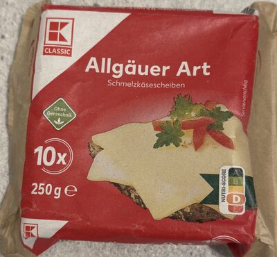 Allgäuer Art Schmelzkäsescheiben