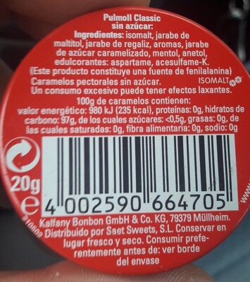 Pulmoll classic sabor regaliz
