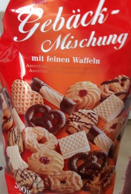 Gebäck-Mischung mit feinen Waffeln