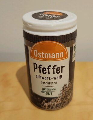 Pfeffer Schwarz-Weiß geschroten