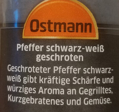 Pfeffer Schwarz-Weiß geschroten ingredients label