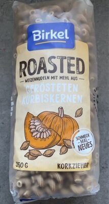 Roasted Weizennudeln mit Mehl aus gerösteten Kürbiskernen front packaging