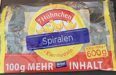 Spiralen Eiernudeln front packaging