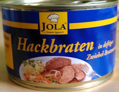 Hackbraten in deftiger Zwiebel-Bratensauce