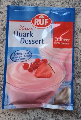 Quark Dessert Erdbeer front packaging
