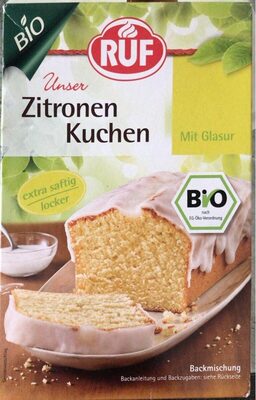 Unser Zitronenkuchen mit Glasur Bio
