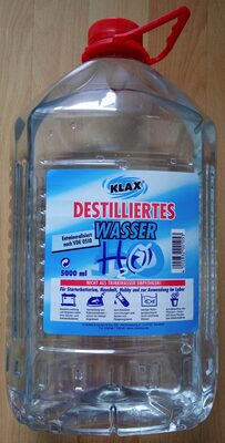 Destilliertes Wasser, entmineralisiert