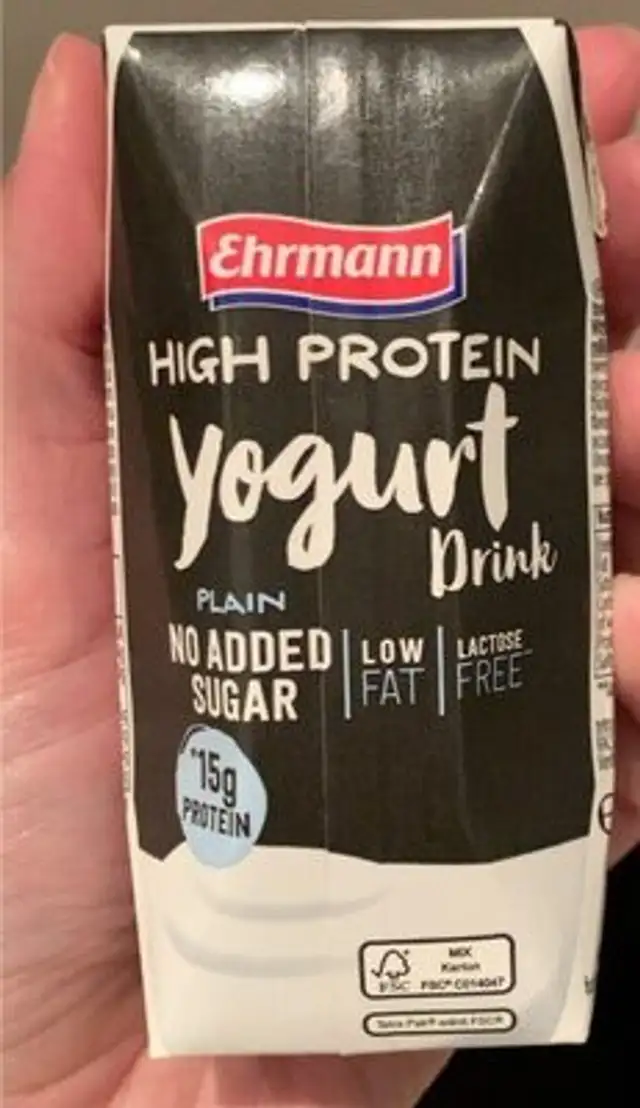 Yogurt drink front packaging