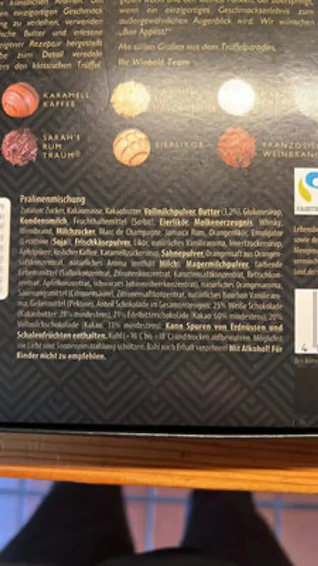 Unknown ingredients label