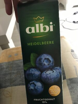 Heidelbeergetränk front packaging