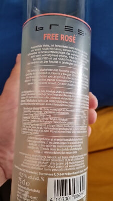 Free Alcohol free rose ingredients label
