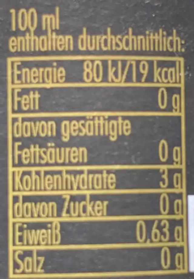 König Ludwig Weissbier alkoholfrei nutrition facts table