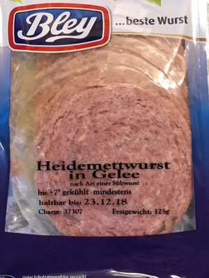 Heidemettwurst in Gelee