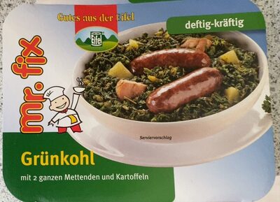 Dose Grünkohl mit 2 ganzen Mettenden und Kartoffeln