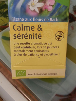 tisane aux fleurs de Bach Calme et Sérénité