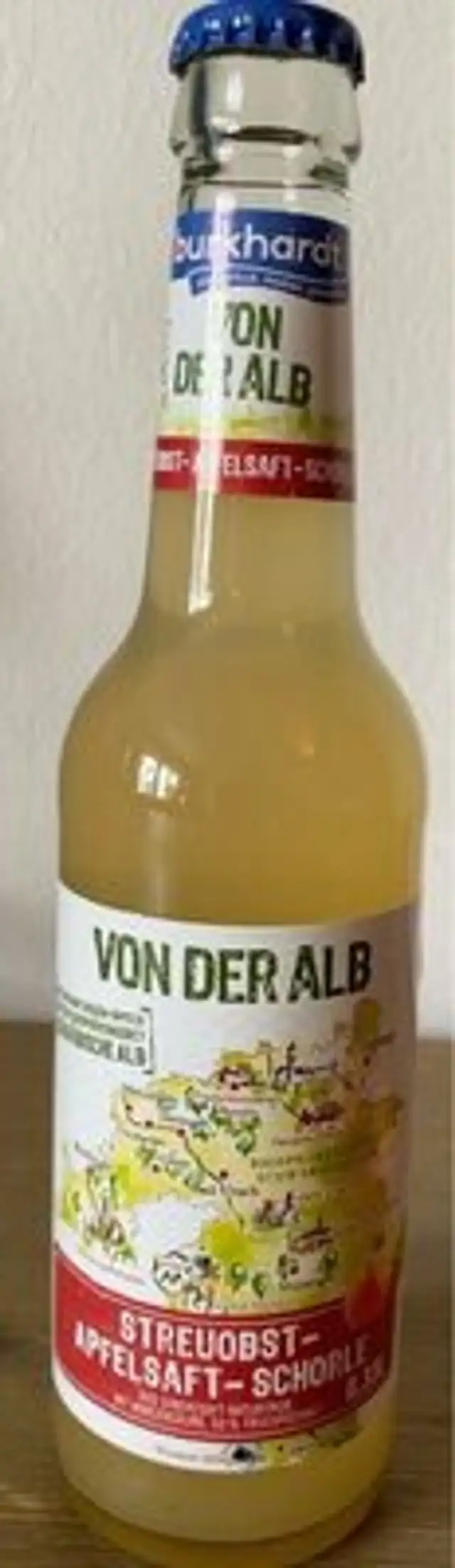 “Von der Alb” Streuobst Apfelsaft Schorle front packaging