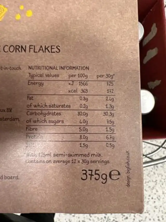 Unknown ingredients label