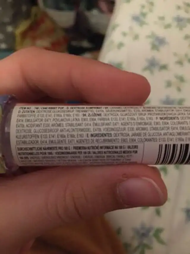 Unknown ingredients label