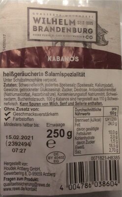 Kabanos, Heiß Geräucherte Salamispezialität