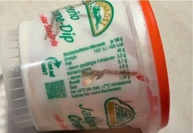 Jalapeno Dip nutrition facts table