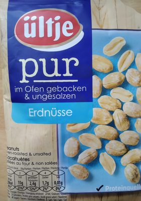 ültje pur Erdnüsse, im Ofen gebacken & ungesalzen, 200g