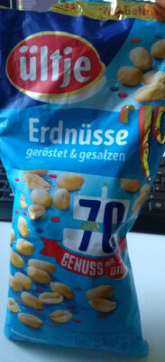 Erdnüsse geröstet und gesalzen front packaging