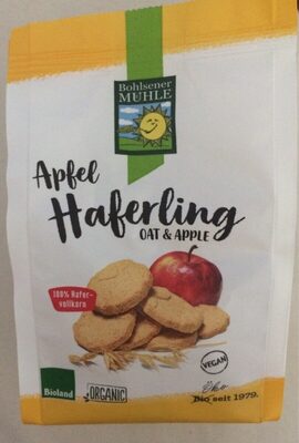 Bohlsener Mühle Apfel Haferling 4005561002414 Knuspriges Hafergebäck mit Apfel front packaging
