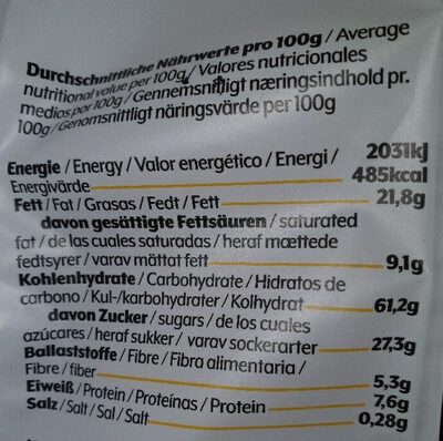 Bohlsener Mühle Apfel Haferling 4005561002414 Knuspriges Hafergebäck mit Apfel nutrition facts table