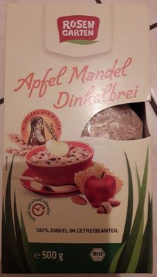 Apfel Mandel Dinkelbrei front packaging