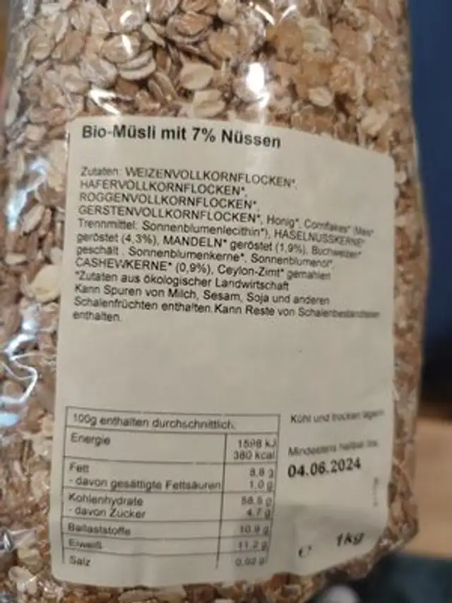 Unknown ingredients label