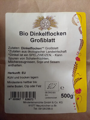 Bio Dinkelflocken Großblatt