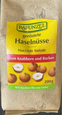 Geröstete Haselnüsse front packaging