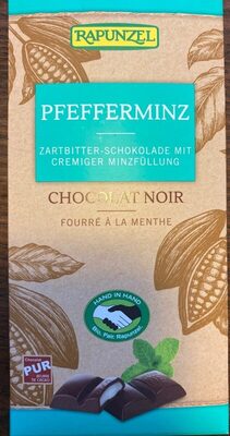 Zartbitter Schokolade mit Pfefferminzfüllung