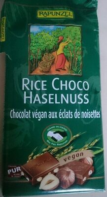 Chocolat végan aux éclats de noisettes front packaging