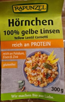 Yellow Lentil Cornetti Rigati